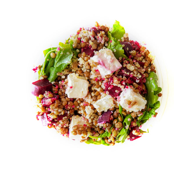 Lentil & Beetroot Salad with Feta Cheese